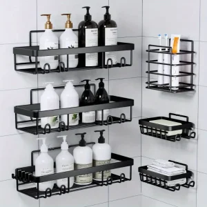 6 Pack Shower Caddy Shelf Organizer Rack, Self Adhesive