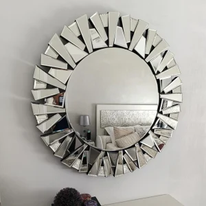 79cm Round Wall Mirror Large Accent Mirror