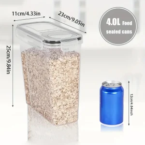 4pcs4l  Large Food Storage Containers With Lids