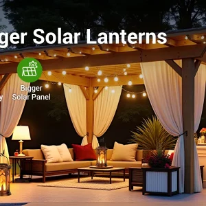 Solar Lantern Outdoor Lights, - Thumbnail Image 3