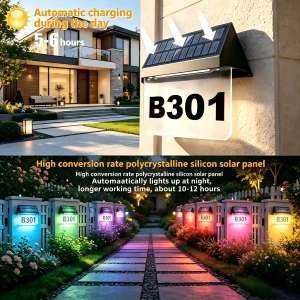Solar Address Number Light, Automatic Solar Charging - Thumbnail Image 2