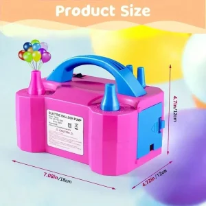 Tyrixma Balloon Pump Electric,110V 600W Balloon Blower Inflator Dual Nozzle - Thumbnail Image 4