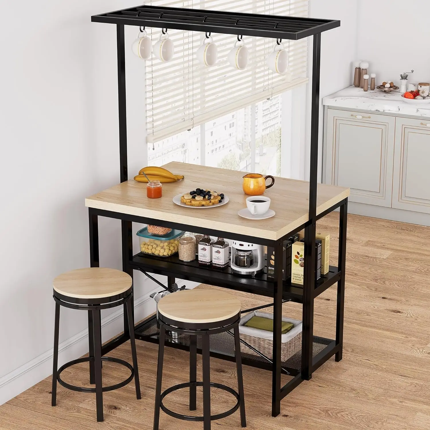 Kitchen Island Bakers Rack Microwave Oven Stand - Image 1