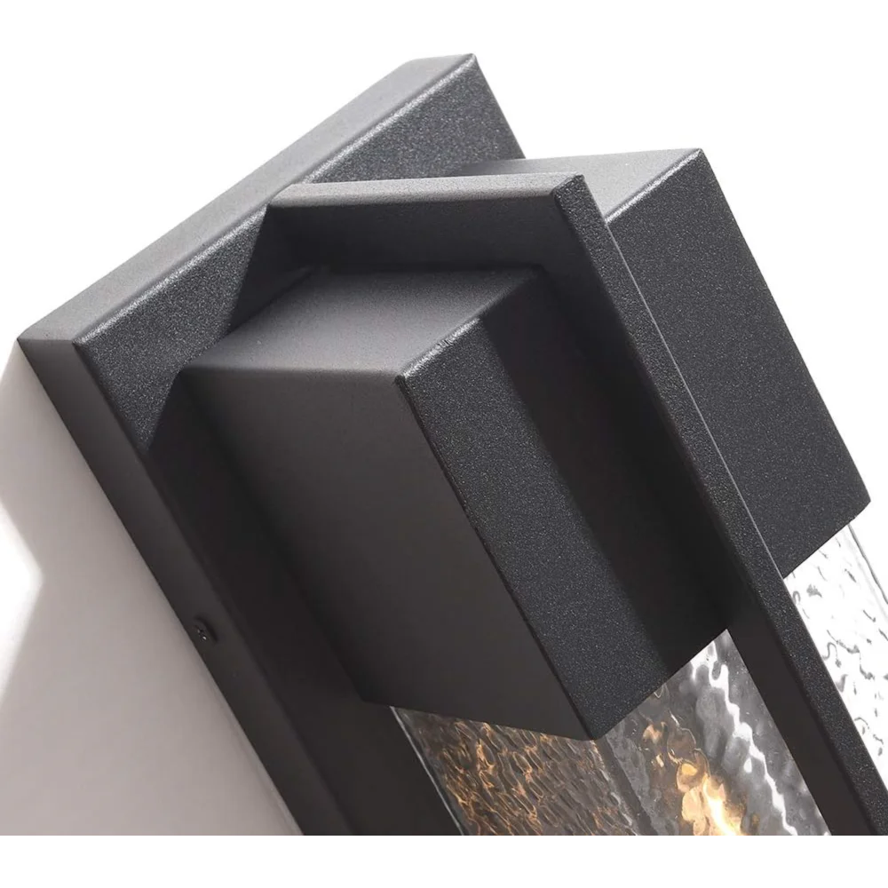 2-Pack Dusk to Dawn Outdoor Wall Lights, 13" Black Outside Wall Sconce - Image 2