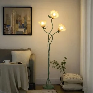 Vintage 3 Heads Flower Floor Lamp