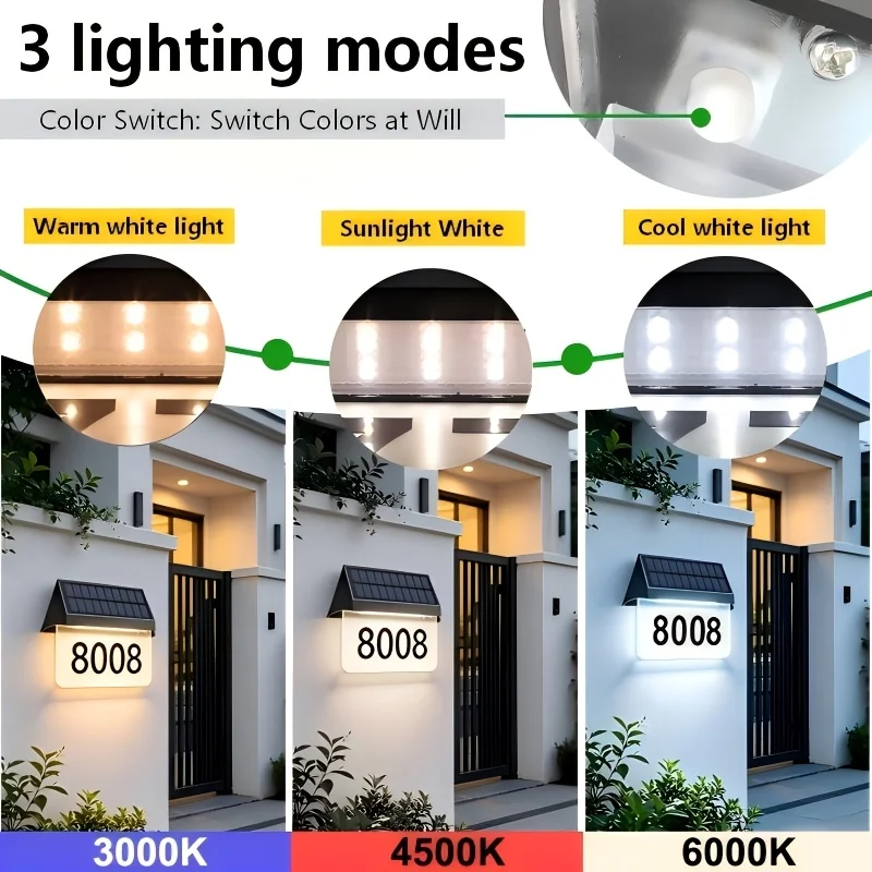 Solar Address Number Light, Automatic Solar Charging - Image 4